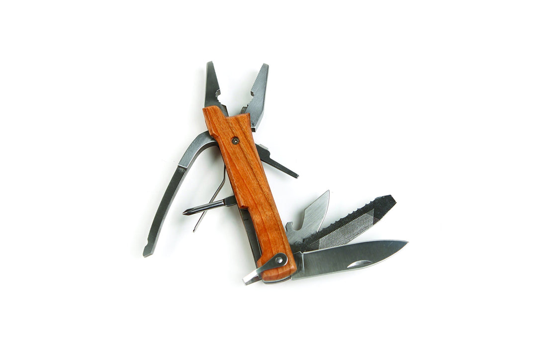 Kikkerland KKCD504 Multifunktionswerkzeug, Holzgriff Holzzange, Holzzange