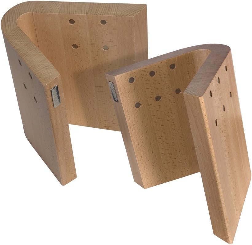 Arte Legno, magnetischer Messerblock und elegantes Küchenaccessoire, Buchenholz natur, 10 Knives Gra