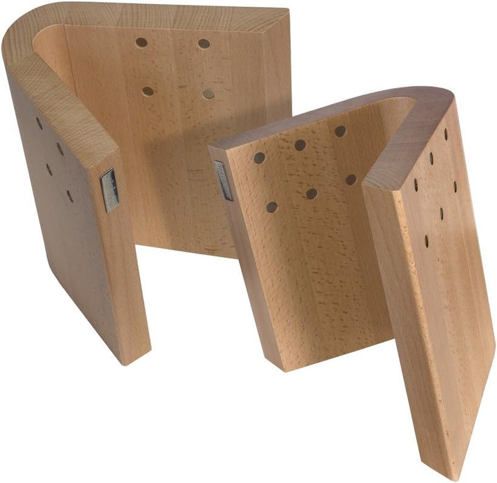 Arte Legno, magnetischer Messerblock und elegantes Küchenaccessoire, Buchenholz natur, 10 Knives Gra