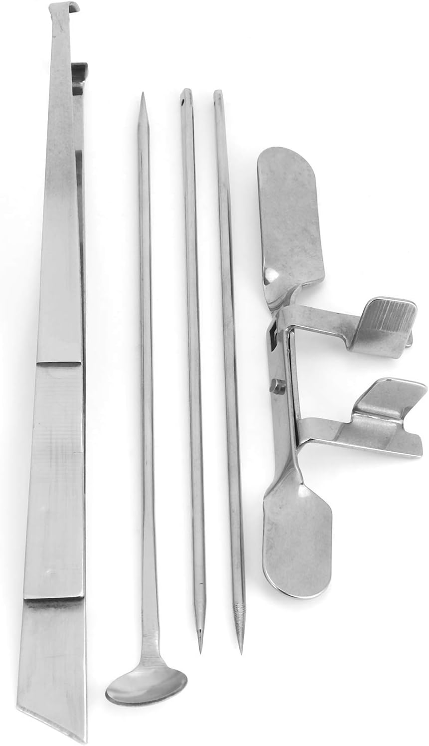 5 Stück Capon Knife Tool Edelstahl Kastration Huhn Tool Kit Geflügelfarmen Veterinärinstrument für H