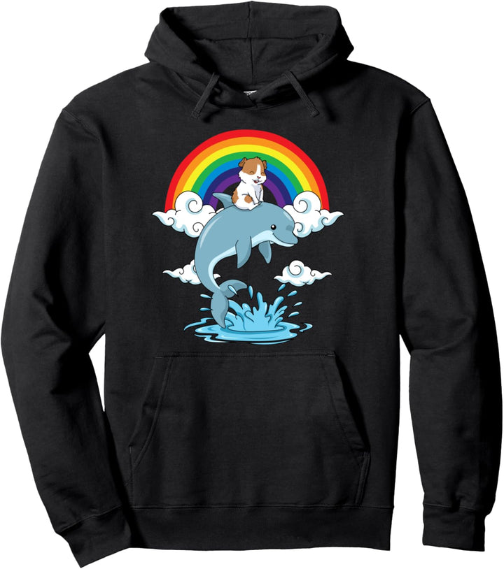 Delfin Hoodie Meerscheinchen Geschenk Frauen Meerschweinchen Pullover Hoodie