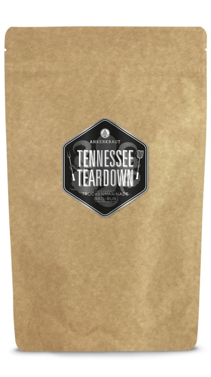 Ankerkraut Tennessee Teardown, BBQ-Rub, Gewürz zum Grillen von Feisch, leicht scharf, rauchiger Gesc