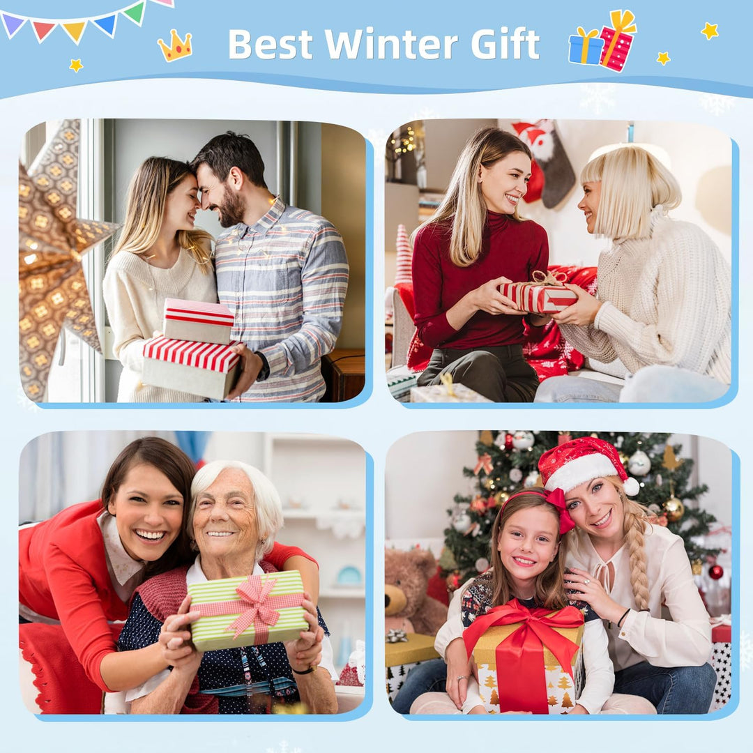 Handwärmer Taschenwärmer Set, 6 Stücke Taschenwärmer Wiederverwendbar Kinder mit Winter Motiven, Kle