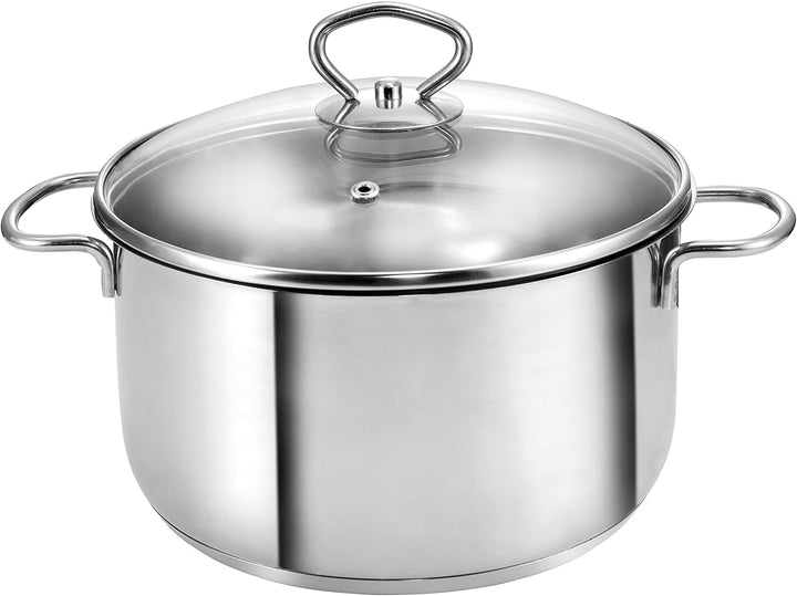 KOPF Fleischtopf Merkur (Topf Ø 20 cm) 2,5 Liter Kochtopf aus Edelstahl mit Literskala Fleischtopf M