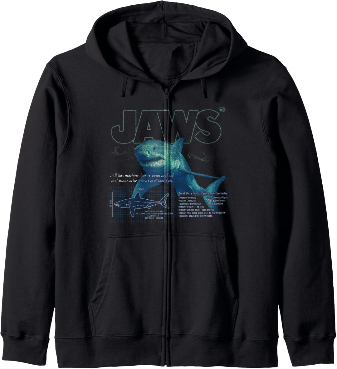 Jaws Info Profile Poster Kapuzenjacke