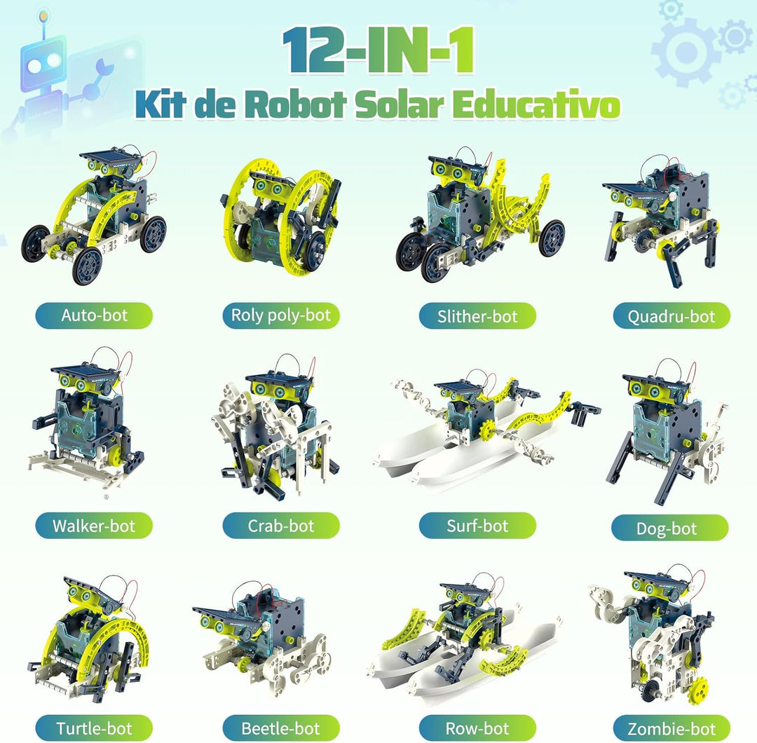 Hot Bee Roboter Kinder, Experimente für Kinder ab 6-10, Geschenk Junge 8 9 10 11 12 Jahre, Solar Rob
