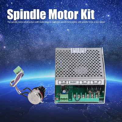 500W CNC CNC Bürstenloser Spindelmotor Kit, Luftgekühlter Frässpindelmotor ER11 12000RMP + AC110-AC2