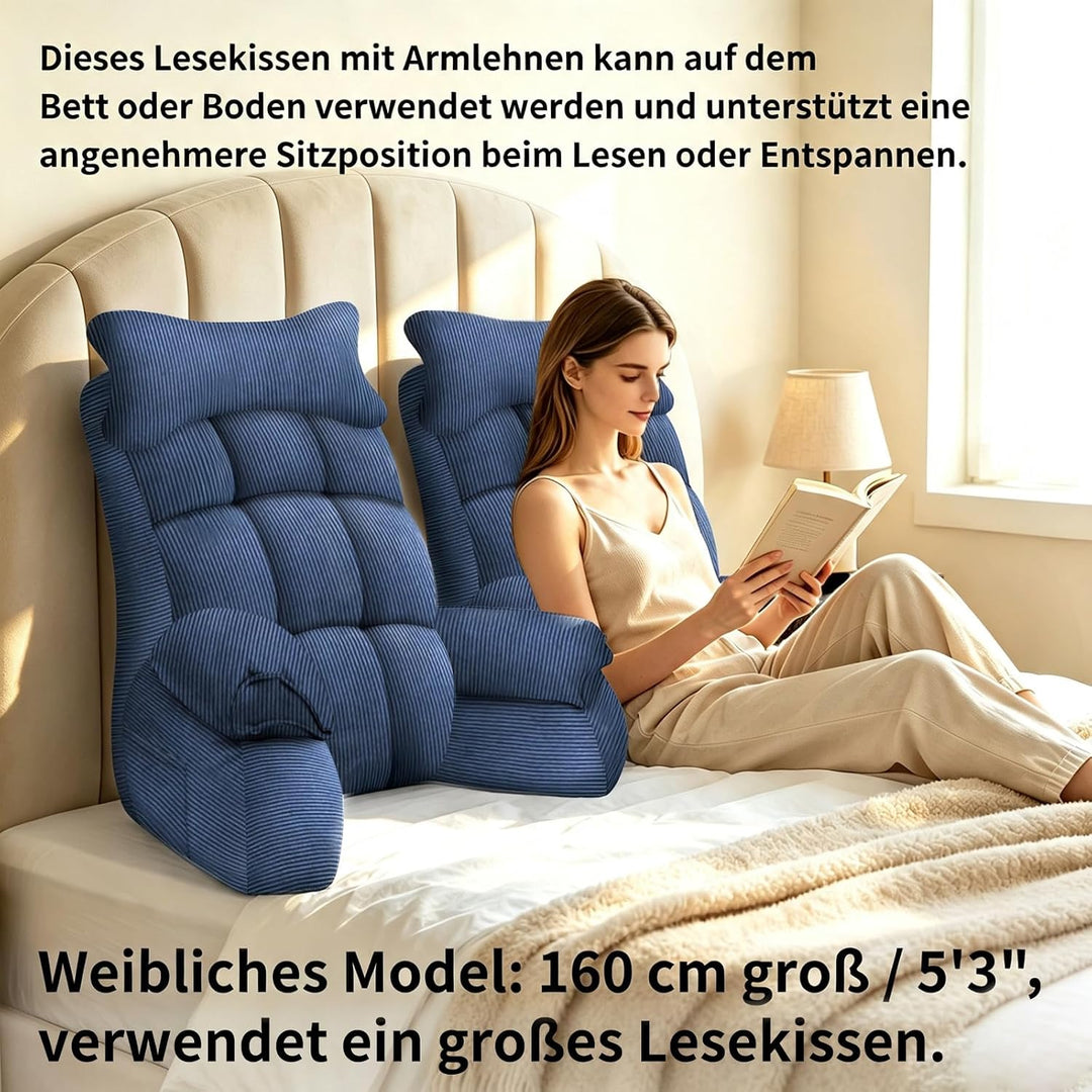 Lesekissen Bett mit Rückenlehne, Rückenkissen Sofa &amp; Bett Erwachsene | Lesekissen für Bett &amp; Sofa, R