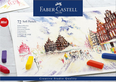 Faber-Castell 128272 - Softpastellkreide STUDIO QUALITY mini, 72er Etui & 127036 - Permanente Ölpast