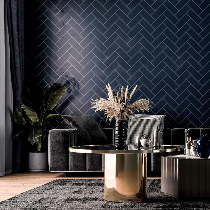 NAKLEO Wiederverwendbare Kunststoff-Schablonen - 59x95cm - Fischgrät Fliese Chevron - Grosse Wiederh