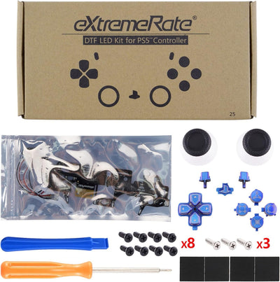eXtremeRate DTF V3 LED Kit für ps5 Controller Ersatz Leuchttaste D-Pad Thumbsticks SHARE-/PS-Taste R