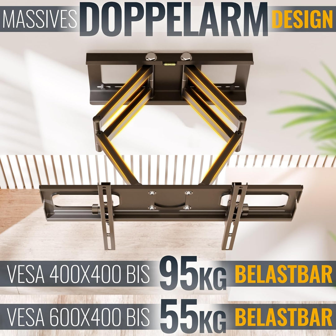 RICOO TV Wandhalterung Fernseher Schwenkbar Neigbar für 40-75 Zoll, Universal TV Halterung R06, Fern