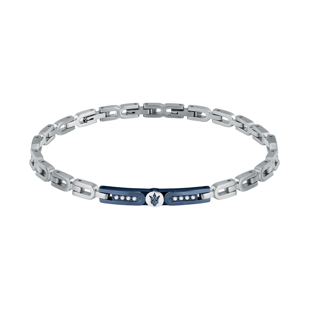 Maserati Herrenarmband aus Stahl, Kristalle, Iconic Collection JM423AVD27
