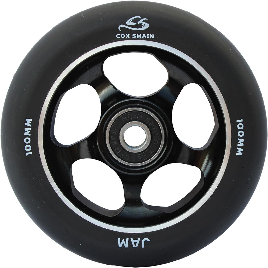 Cox Swain 2 STK. High End 100mm Stunt Scooter Rollen Alu Core - ABEC 11 Lager, Colour: Jam (Black/Bl