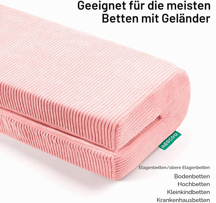 AEOCOO Bettkantenschutz für Kinderbetten 90 cm – weiche Memory-Schaum Bettumrandung, Rausfallschutz