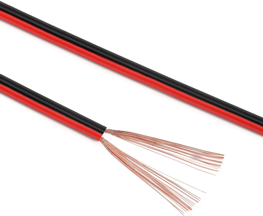 sonero® 50 Meter 2x4,00mm² CCA Lautsprecherkabel/Boxenkabel, Farbe: rot/schwarz 2x4,00mm² 50 m rot/s