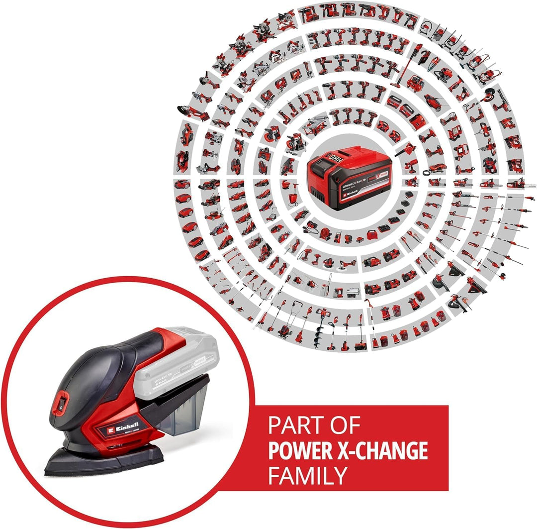 Einhell Akku-Multischleifer TE-OS 18/150 Li-Solo Power X-Change (18 V, Li-Ion, 24 000 min-1, 1.6 mm