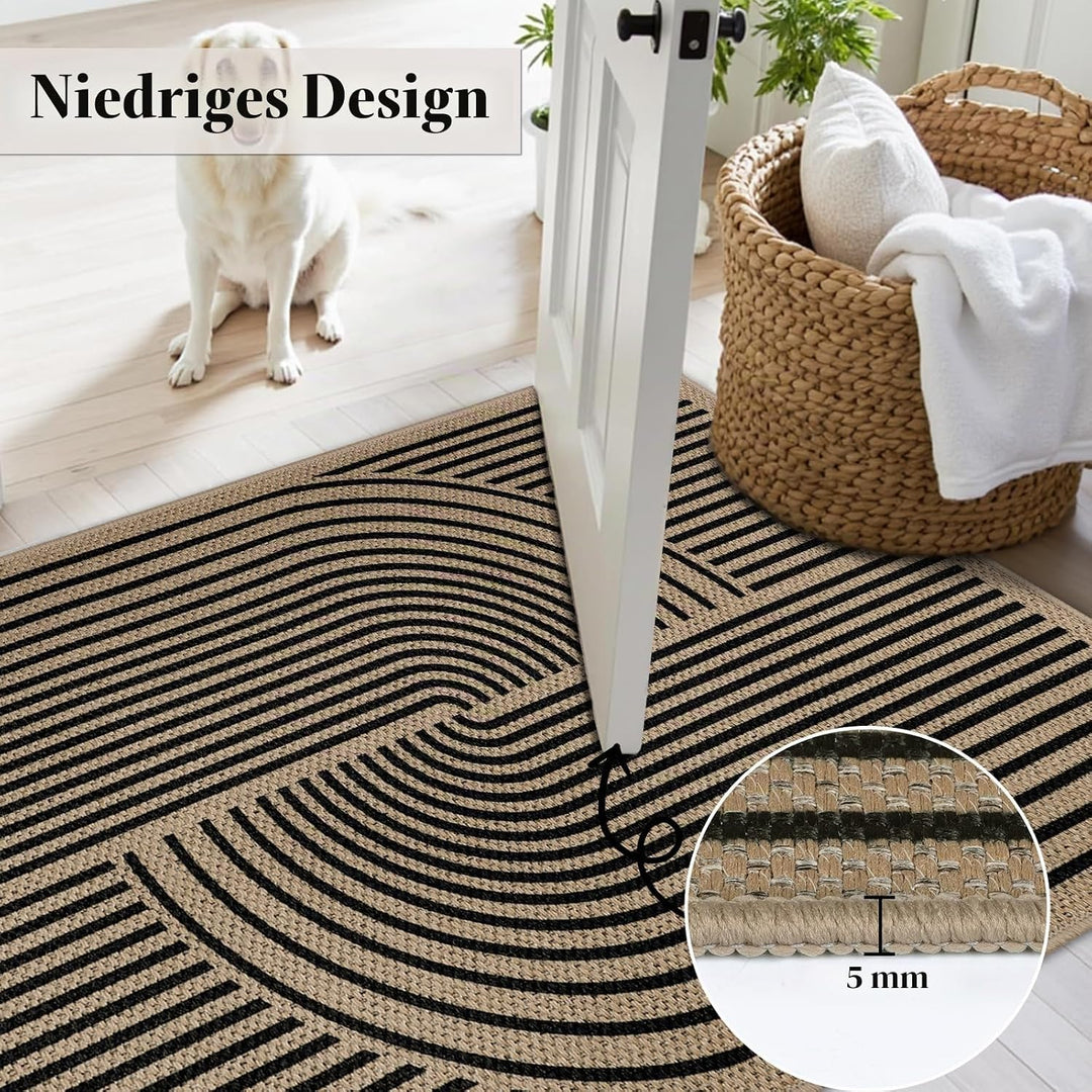 Homcomodar Fussmatte Innen Waschbar Fussmatte Schmutzfangmatte Innen 60 x 90 cm rutschfest Fussmatte