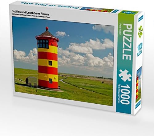 CALVENDO Puzzle Ostfriesland Leuchtturm Pilsum 1000 Teile Lege-Grösse 64 x 48 cm Foto-Puzzle Bild vo