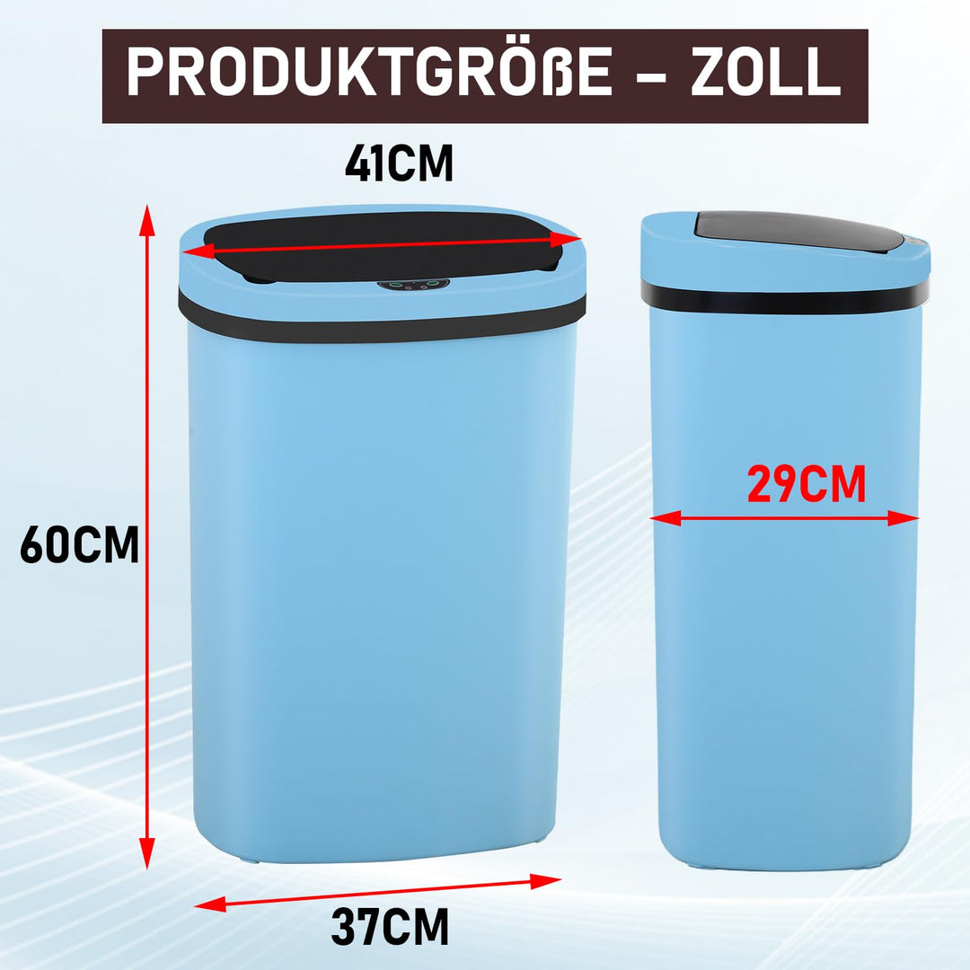 FDW Mülleimer mit Sensor & Deckel, Kunststoff, 50 L Küchenmülleimer, Smart, Automatisch, Berührungsl