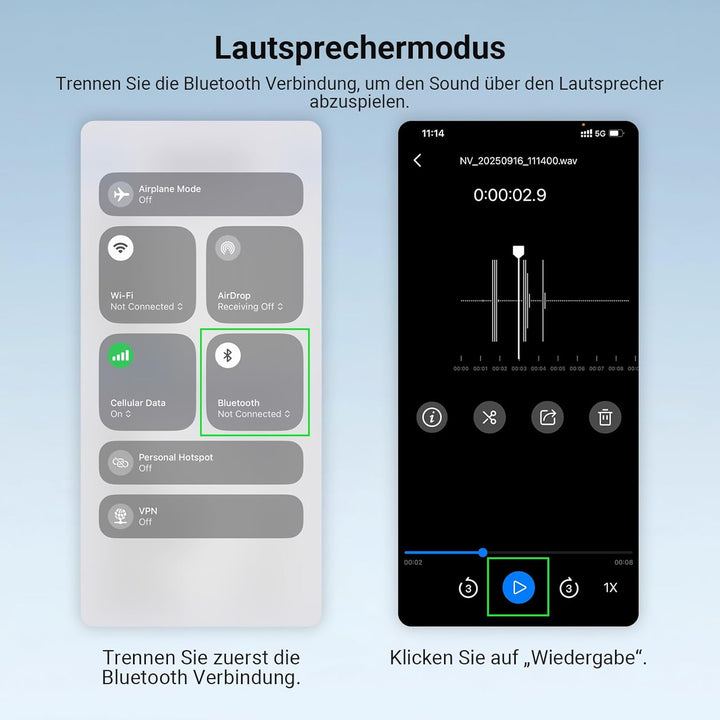NEEWER Kabelloses Lavalier Mikrofon Sender mit App Steuerung, 10 Std. Akkulaufzeit, Rauschunterdrück