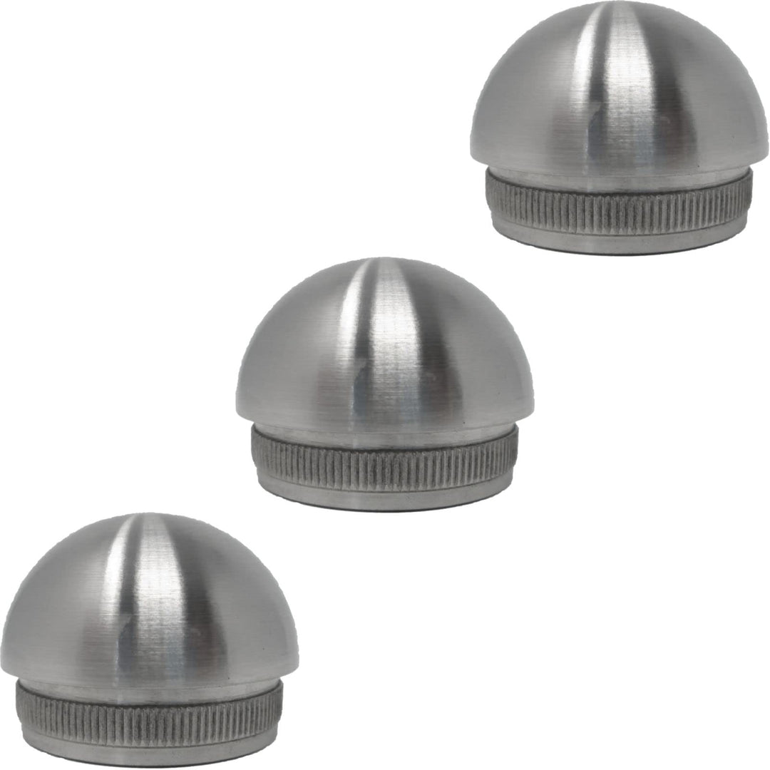 3 x Premium Edelstahl Halbkugel Endkappe für Handlaufrohre Aussen Ø 42,4 mm von SO-TOOLs® 3 Endkappe