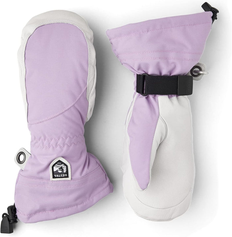 Hestra Heli Skihandschuhe für Damen – klassischer Leder-Schneefäustling zum Skifahren, Snowboarden u