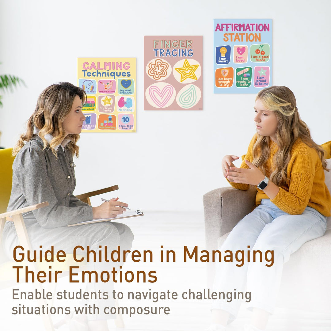 S&amp;O 10er-Set "Calming Corner Classroom Feelings"-Poster – Calming Corner Items – Calming Corner Item