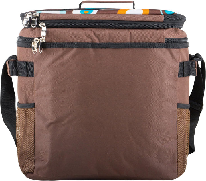 anndora Picknicktasche braun Retro Kühltasche inkl. Zubehör 4 Personen 29 Teile