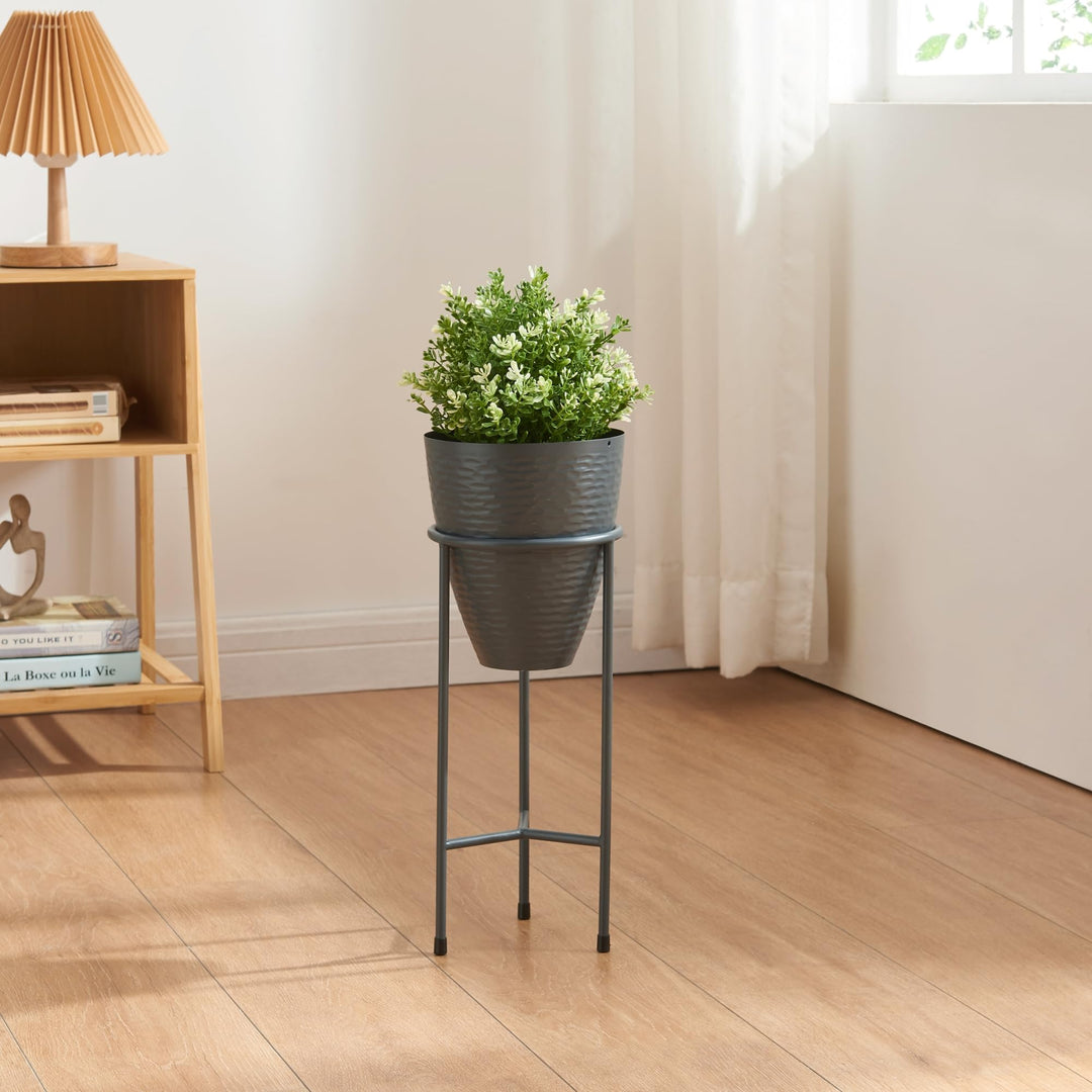 [en.casa] Blumenständer Asten Pflanzenständer mit Blumentopf Metall Schwarz Blumentopfständer Pflanz