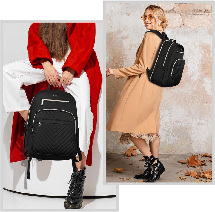 YAMTION Rucksack Damen,Schulrucksack Mädchen Teenager Schultasche Frauen 15.6 Zoll Laptop Rucksack m