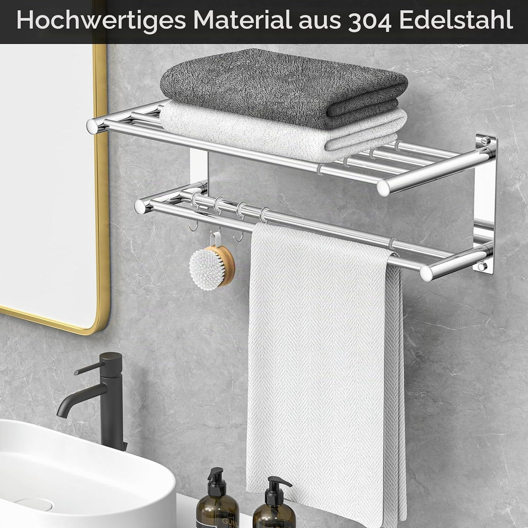 Dehnbare 17-30 Zoll Handtuchstange für Badezimmer Küche Handtuchhalter Geschirrtücher Aufhänger SUS3