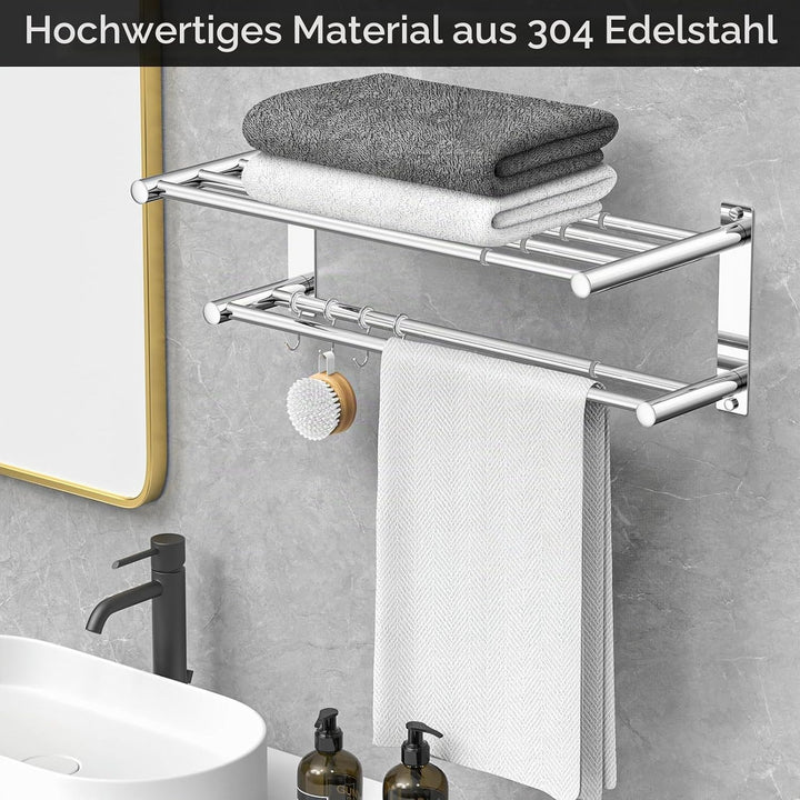 Dehnbare 17-30 Zoll Handtuchstange für Badezimmer Küche Handtuchhalter Geschirrtücher Aufhänger SUS3