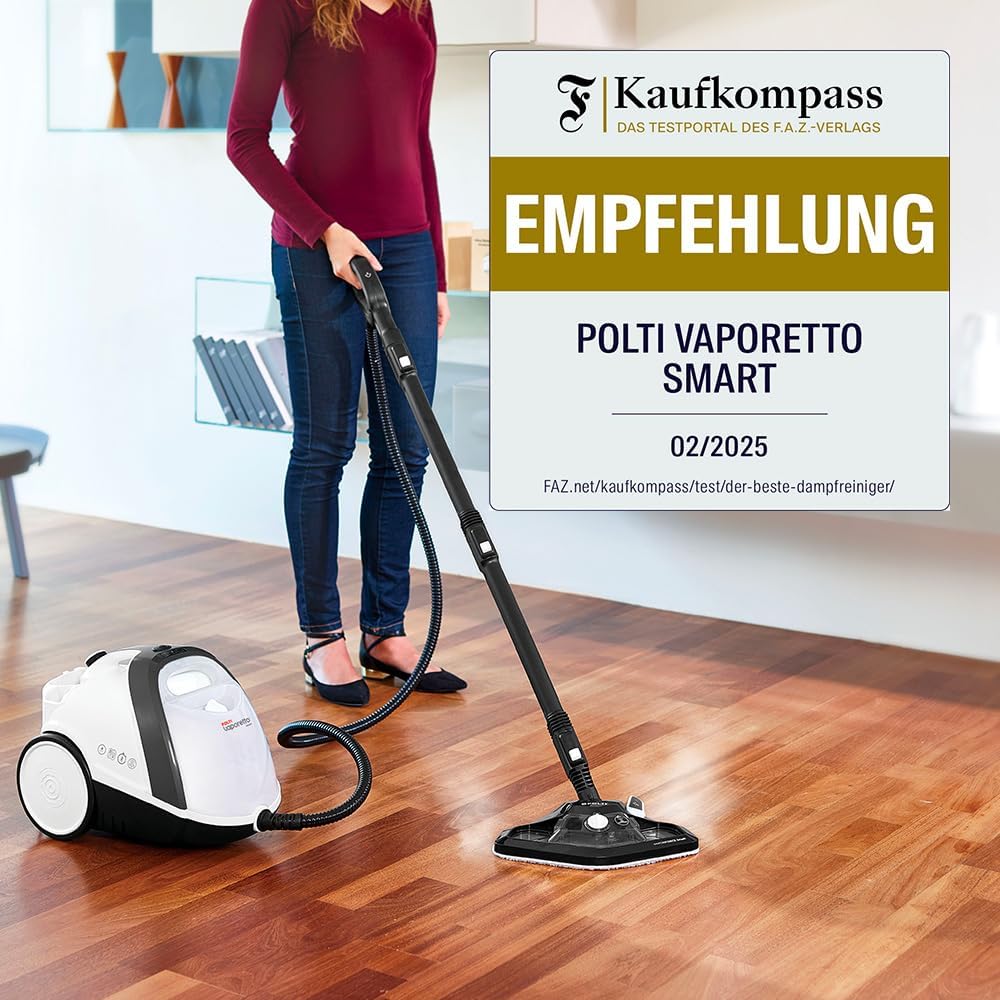 Polti Vaporetto Smart 120, Dampfreiniger mit Hochdruckheizkessel, 4 Bar, tötet und beseitigt 99,99%*