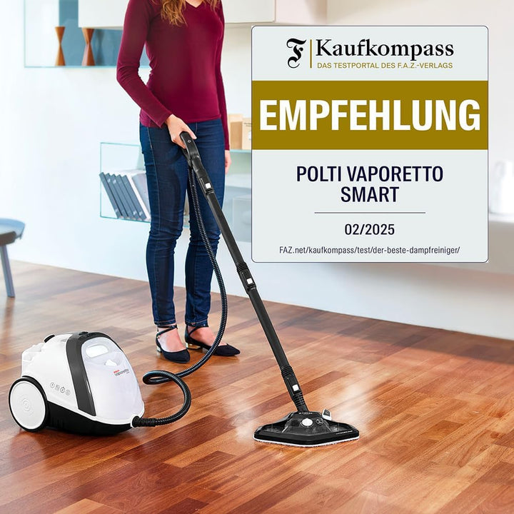 Polti Vaporetto Smart 120, Dampfreiniger mit Hochdruckheizkessel, 4 Bar, tötet und beseitigt 99,99%*