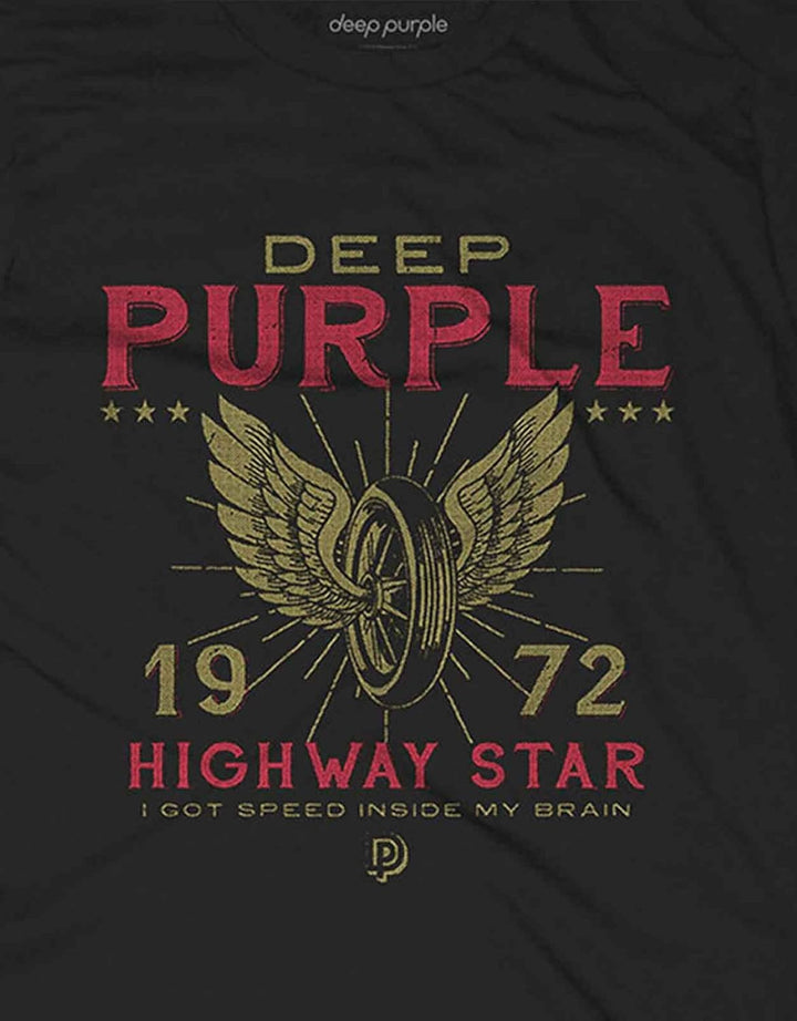 Deep Purple Herren T-Shirt, M Schwarz, Weiss