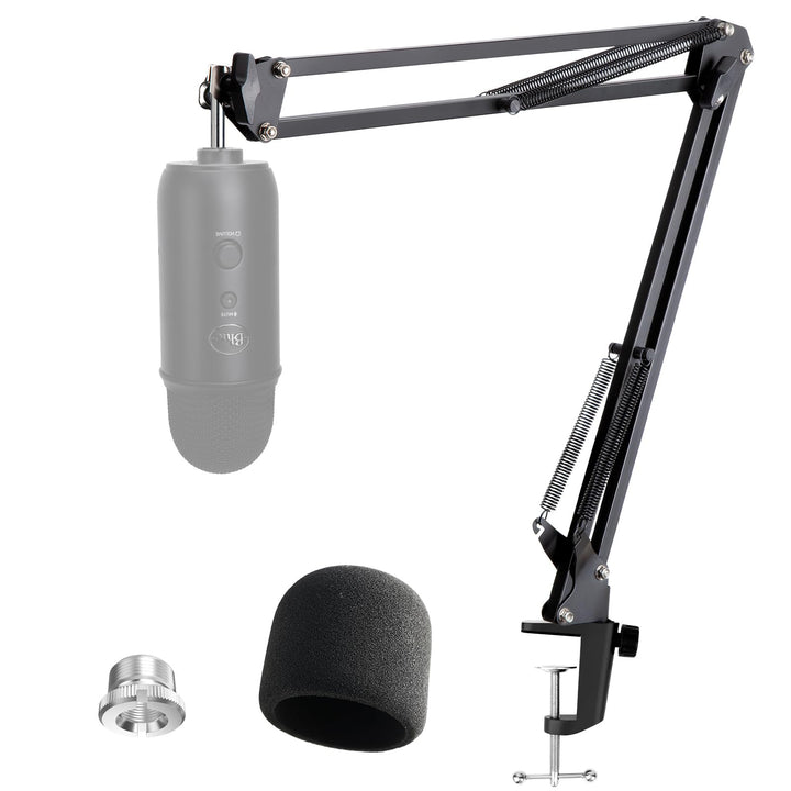 YOUSHARES Blue Yeti Mikrofon Arm, Blue Yeti Mikrofonständer mit Popschutz, Mikrofonarm mit Windschut