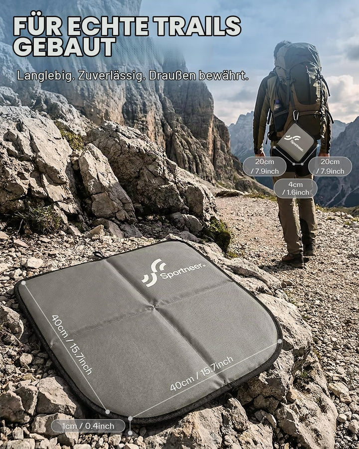 Sportneer Sitzkissen Outdoor, 40 * 40cm Sitzunterlage Outdoor Wasserdicht Oxford-Stoff Thermo Sitzki