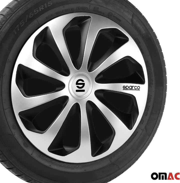 Satz Sparco Radzierblenden Treviso 14-Zoll Silber
