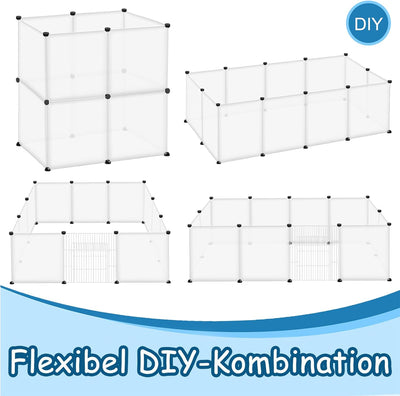 YRHome Freigehege Gittergehege für Kaninchen Hasen Meerschweinchen Käfig Gehege Kleintierkäfig inkl.