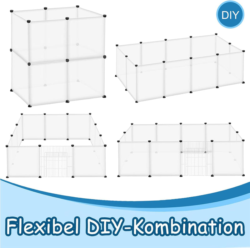 YRHome Freigehege Gittergehege für Kaninchen Hasen Meerschweinchen Käfig Gehege Kleintierkäfig inkl.