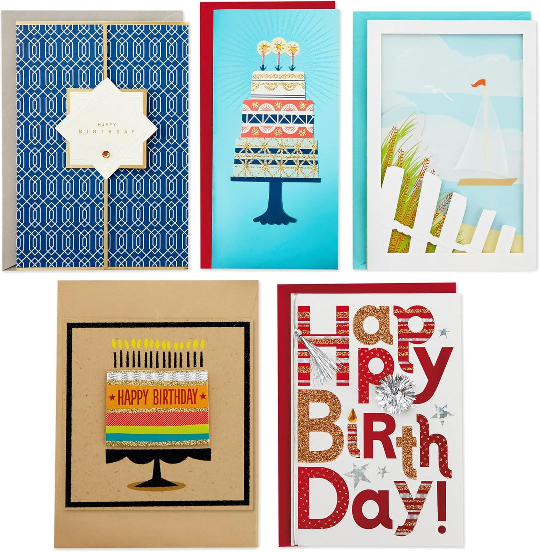 Hallmark All Occasion Handgefertigtes Set mit verschiedenen Grusskarten mit Kartenorganizer (24 Stüc