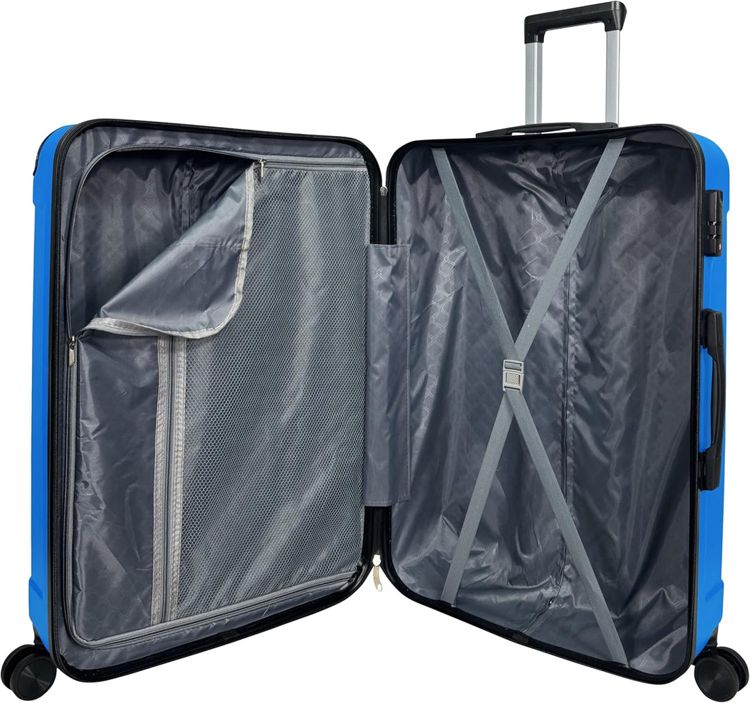 MY TRAVEL BAG Hartschalen-Koffer Reisekoffer ABS Koffer Trolley (Handgepäck-Mittel-Gross-Set) 4 Dopp
