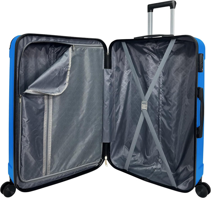 MY TRAVEL BAG Hartschalen-Koffer Reisekoffer ABS Koffer Trolley (Handgepäck-Mittel-Gross-Set) 4 Dopp
