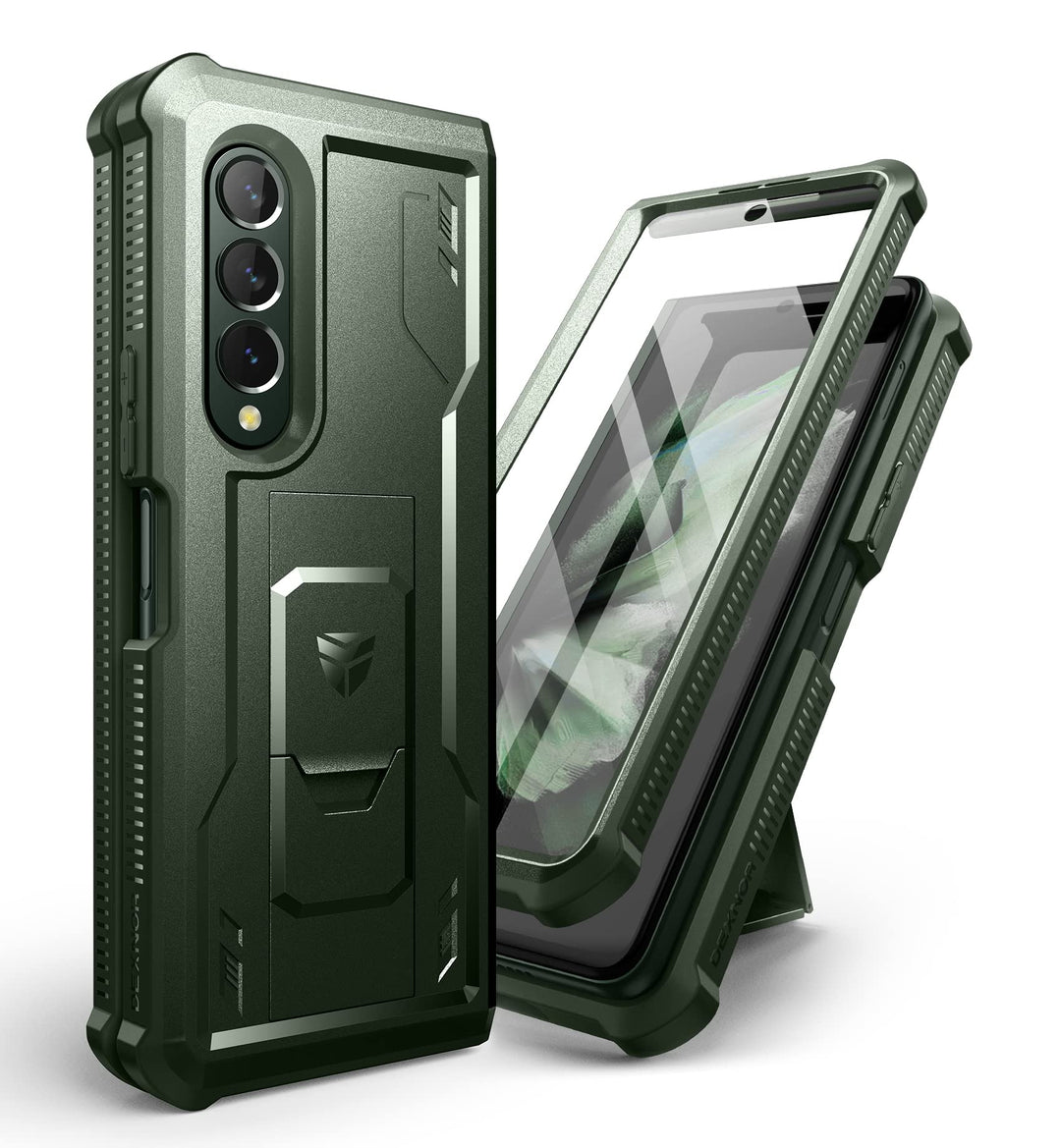 Dexnor für Samsung Galaxy Z Fold 3 5G (2021) Hülle, Full-Body Dual Layer Rugged Case mit eingebautem