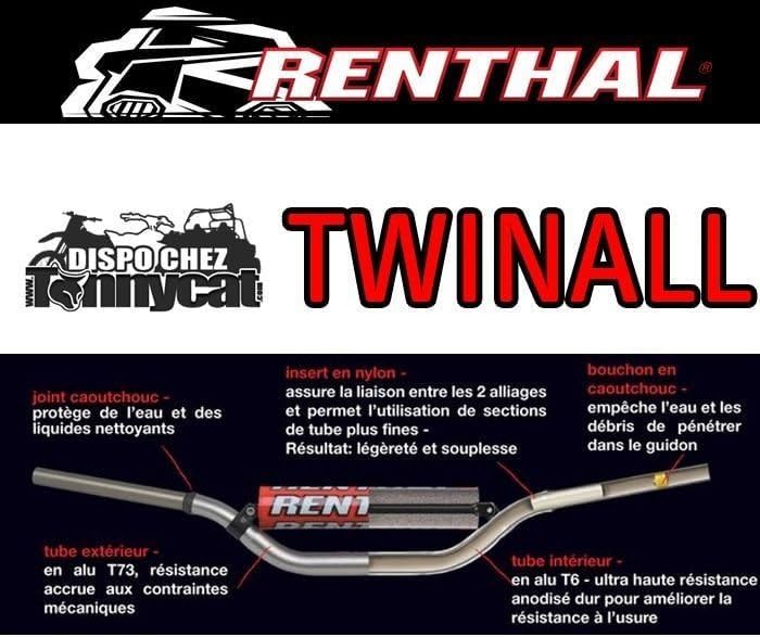 Renthal 994-01-BK-02-185 Lenker Twin Wall 994 KTM Hoch - Schwarz