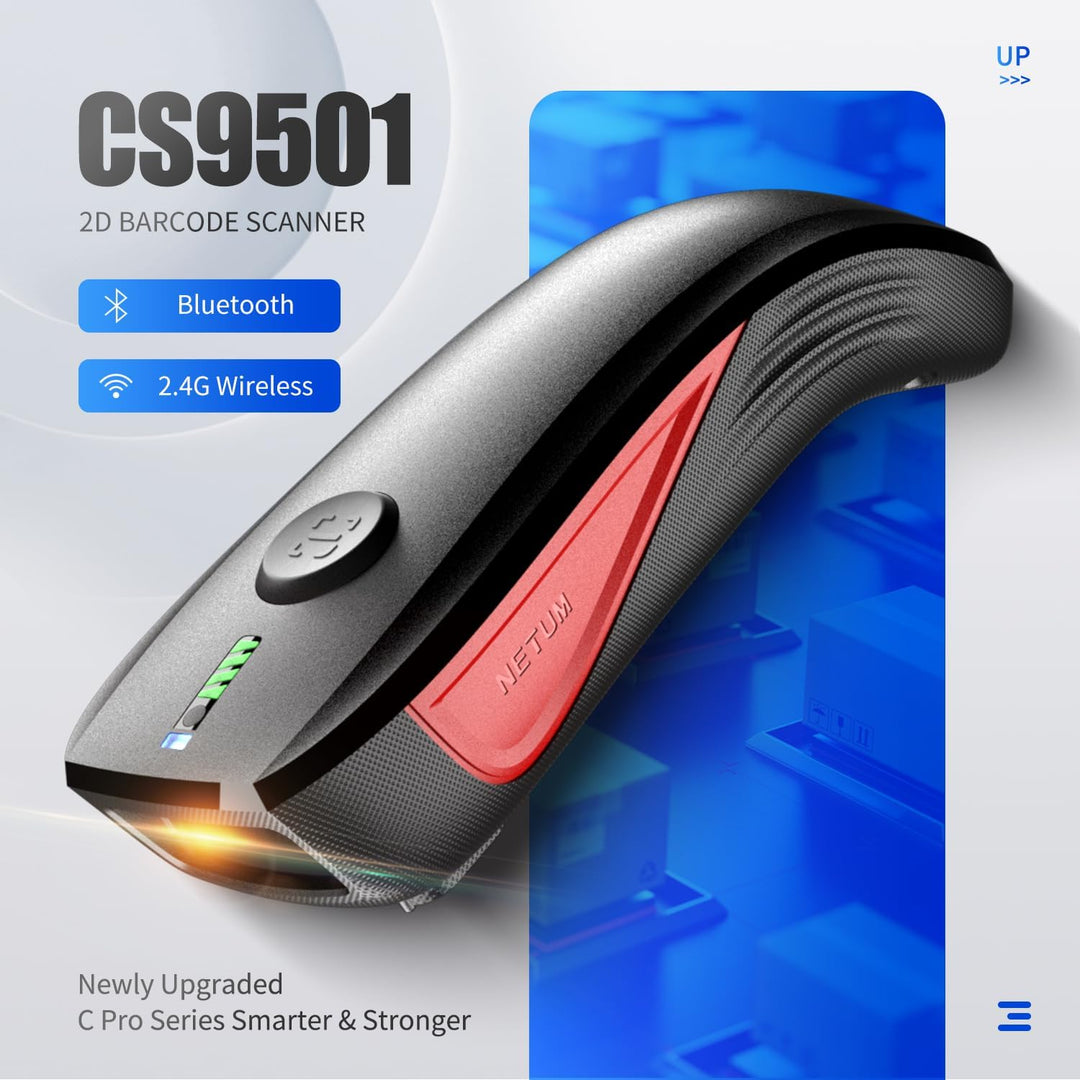 NETUM CS9501 Bluetooth QR Code Scanner – Aufgerüsteter Drahtloser Barcode Scanner Mit Zebras Scan En