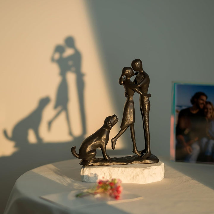 Sziqiqi Eisen Jahrestag Geschenke für Sie - Paar Liebe Skulptur Eisen Jahrestag Geschenk für Paar Fr