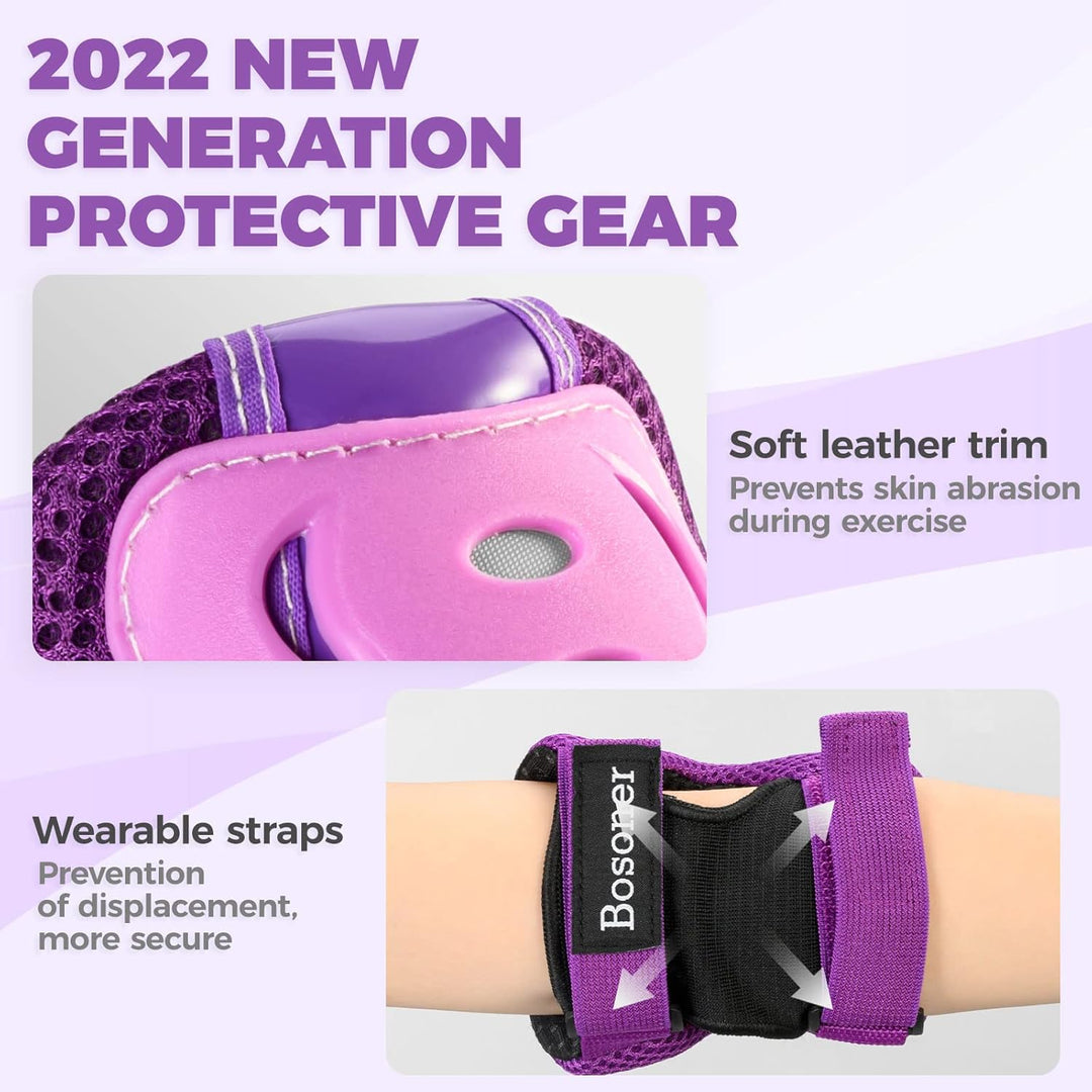 BOSONER Knieschoner Kinder Schoner Inliner Protektoren Schützer Inline Skates Knie Und Ellenbogensch