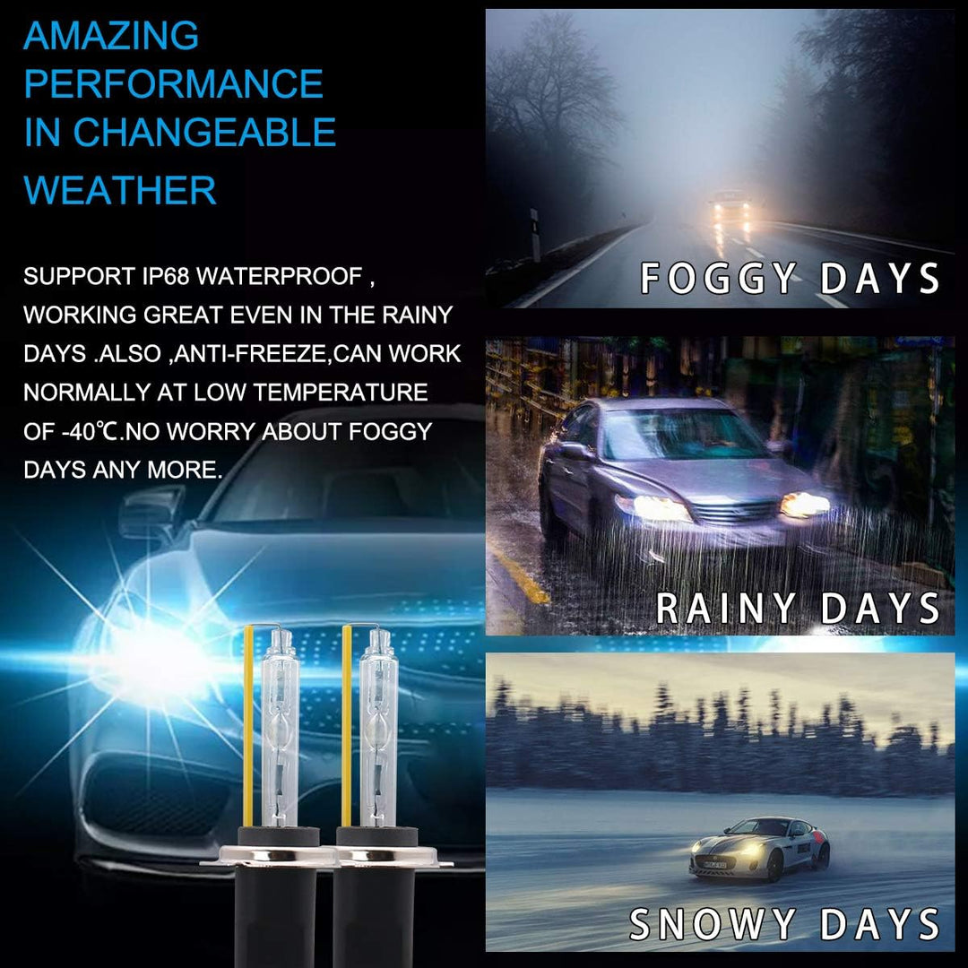 wattstar h7 conversion kit,6000k bright white headlight bulb,42W,DC12V,replacement kit,car accessori